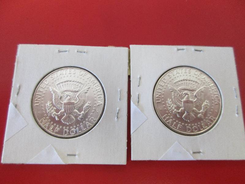 (2) 1964 P Kennedy Half Dollars in BU Condition - Original Mint Luster in beautiful condition.