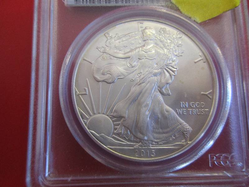 PCGS Certified First Strike 2013-S American Silver Eagle in Mint State MS69 Condition