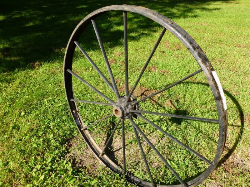 lot 13 image: Antique Steel Wheel