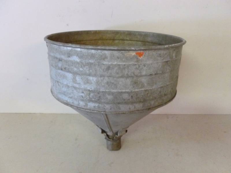 lot 35 image: Vintage Galvanized Steel Funnel