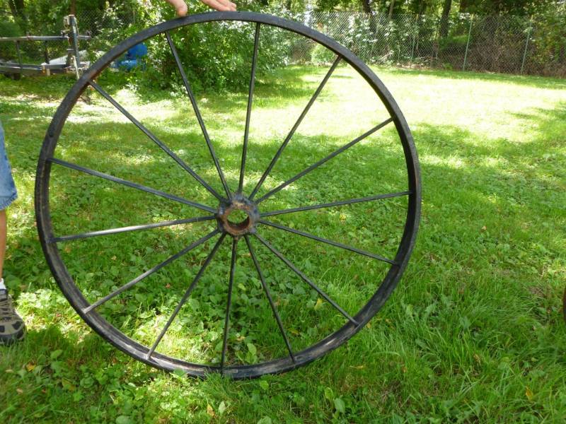 lot 98 image: Antique Steel Wheel