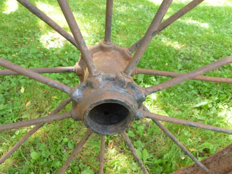 lot 99 image: Antique Steel Wheel