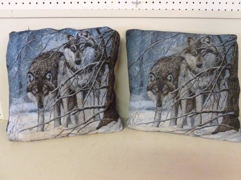 lot 127 image: Wolf Pillows