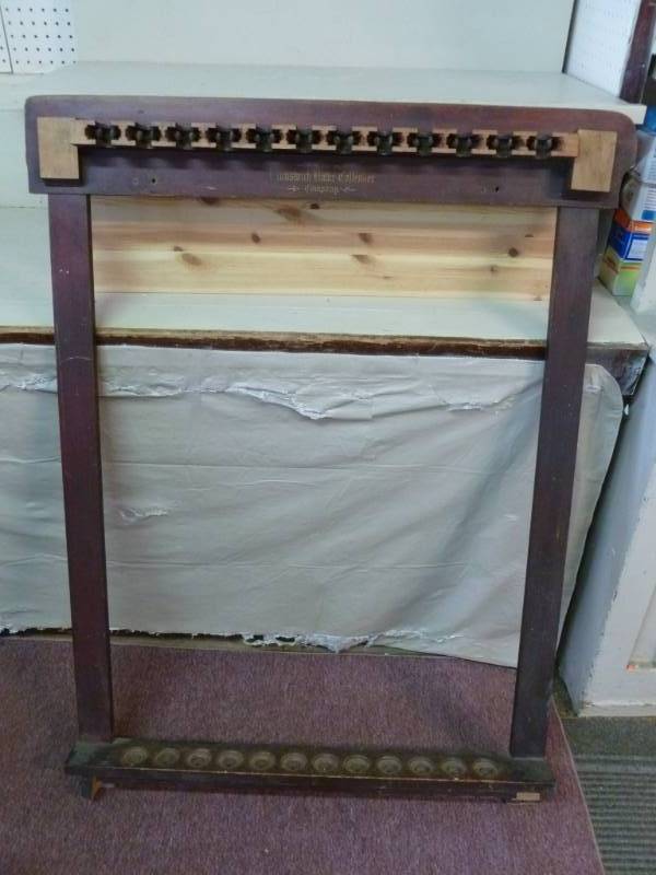 lot 216 image: Antique Pool Stick Rack
