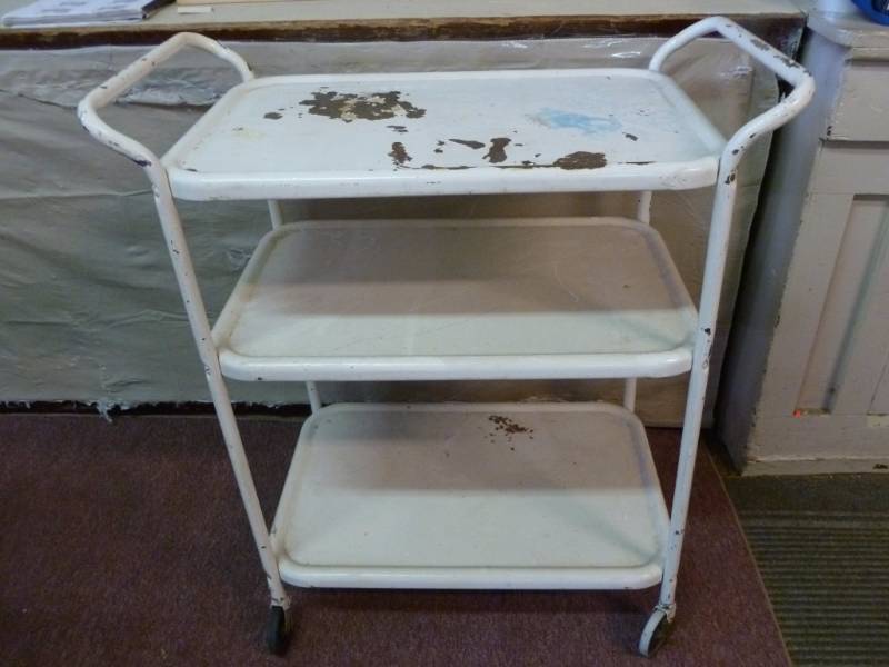 lot 255 image: Vintage Metal Cart