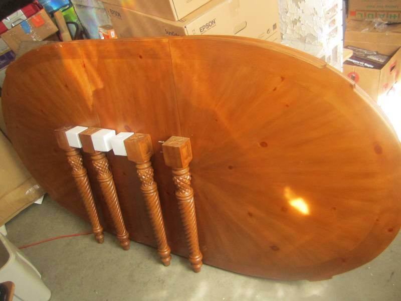 Brand new solid wood oval table 7 ...