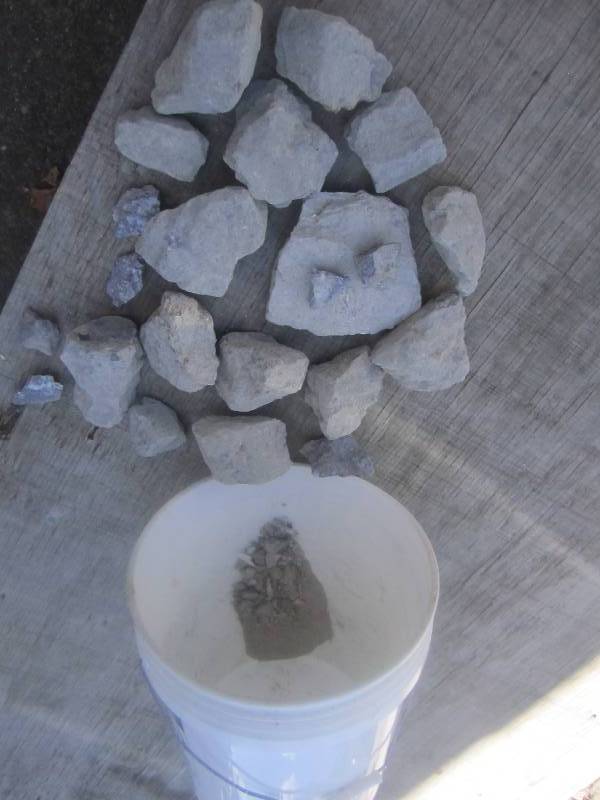 Bucket of silver ore from the deepe...