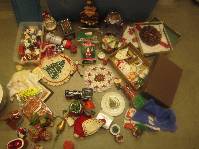 Large lot of holiday dcor- figure...