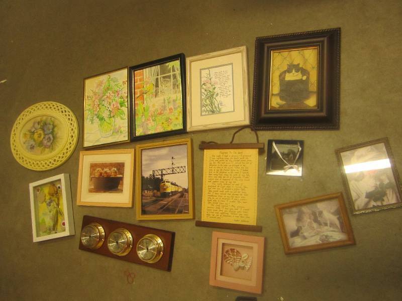 Large lot of framed pictures and qu...