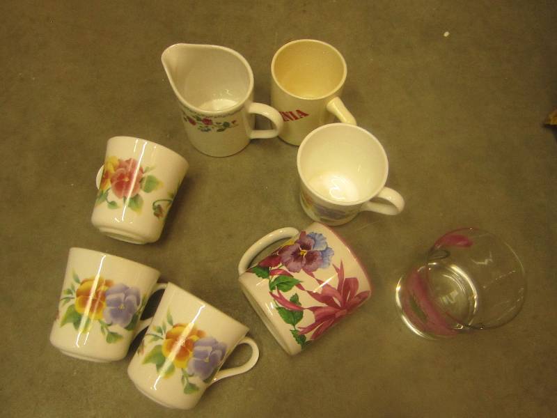 mixed lot of mugs, and glasses ...