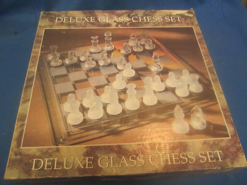Glass chess board ...
