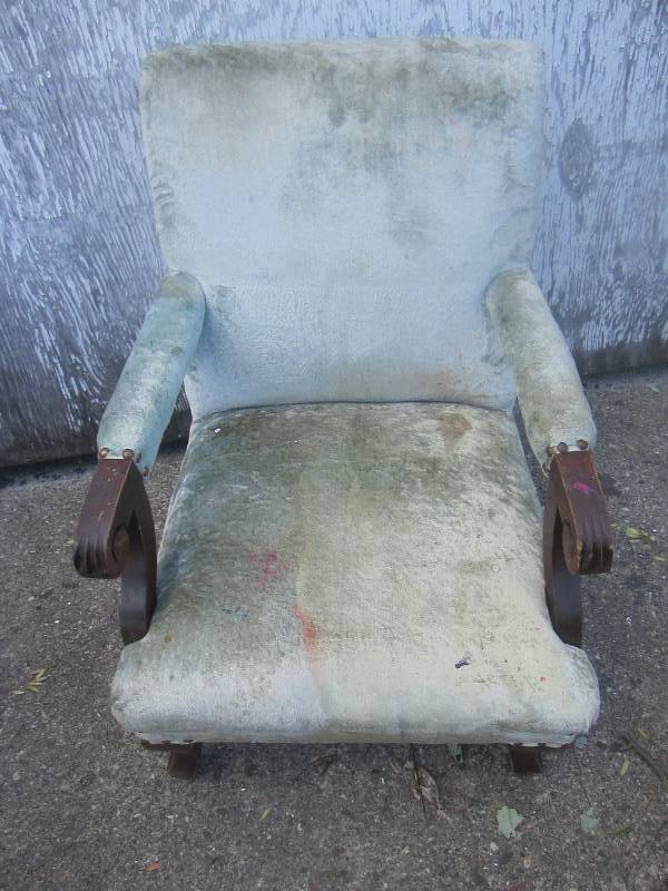 vintage childs apolstered chair -  ...