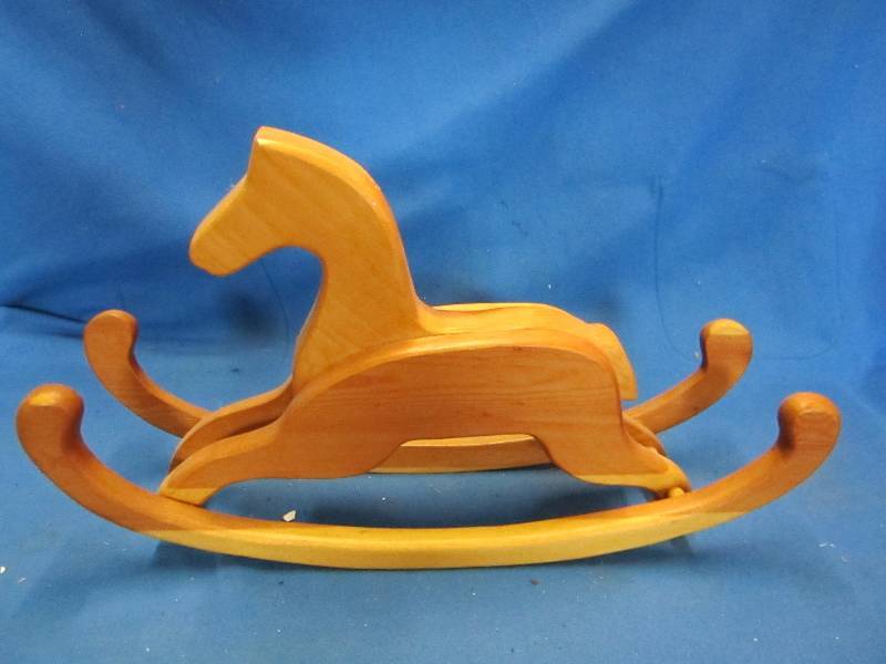 kids wooden rocking horse ...