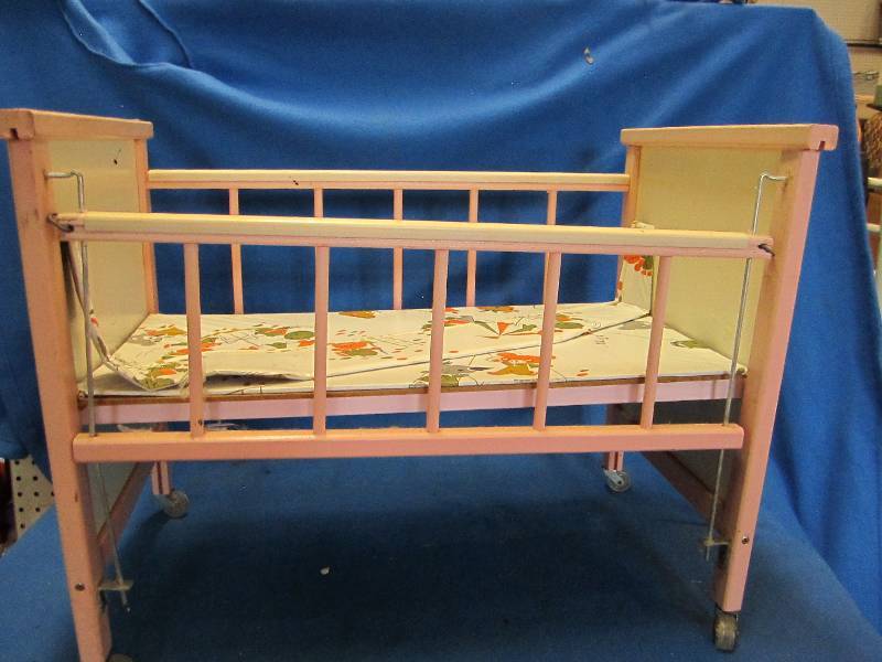 Small baby doll crib for kids with ...