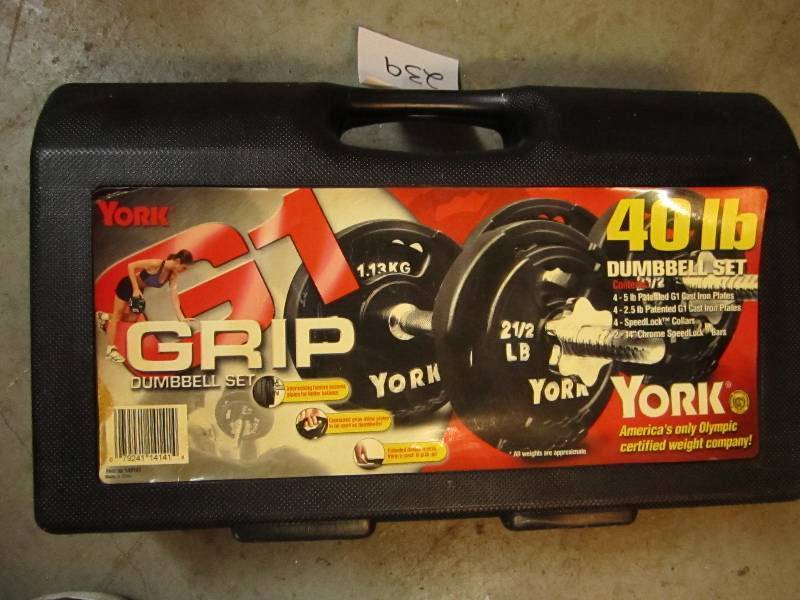 Grip 40 pound dumb bell set ...