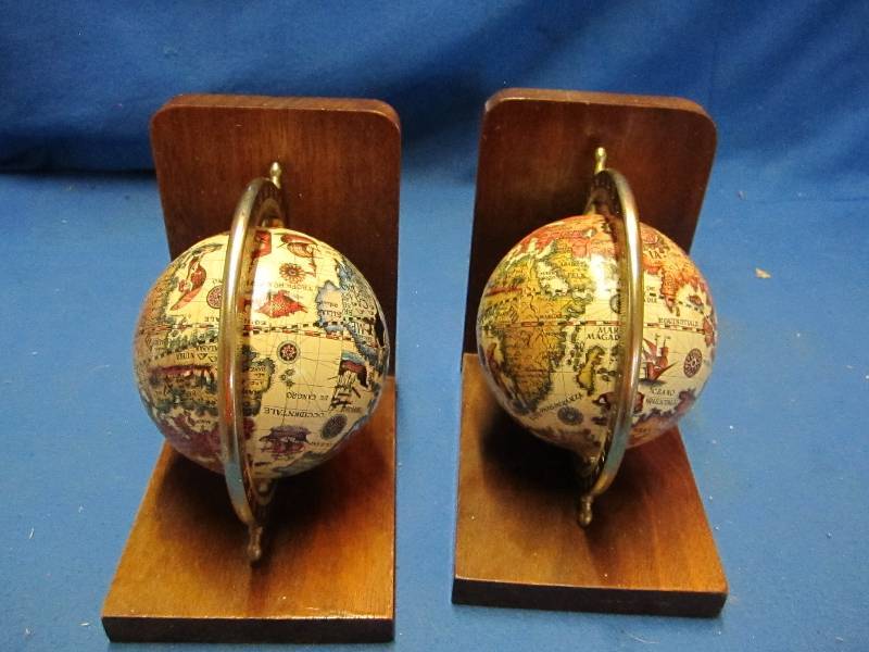 2 wall or desk small world globes ...
