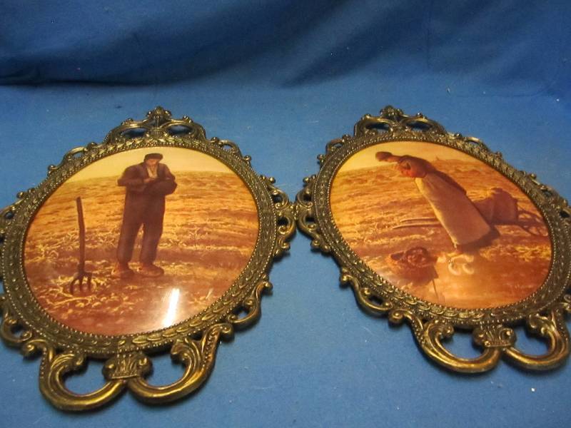 2 decorative framed pictures ...
