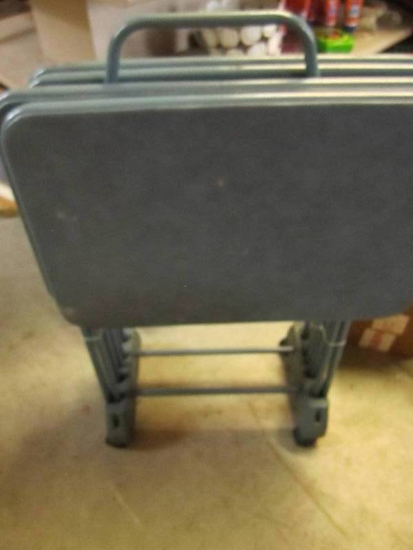 4 metal TV tray stands ...