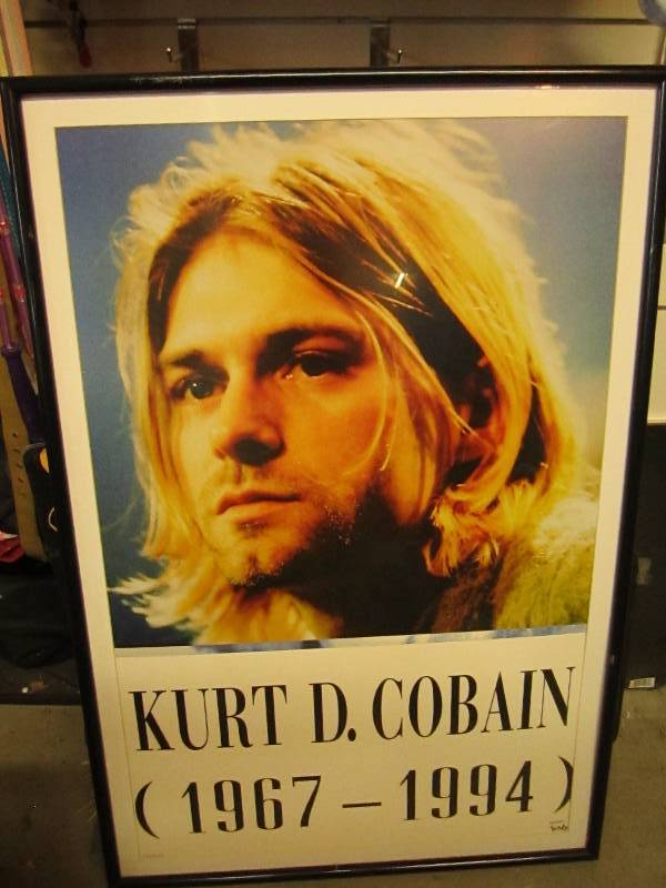 Framed Kurt D Cobian poster ...