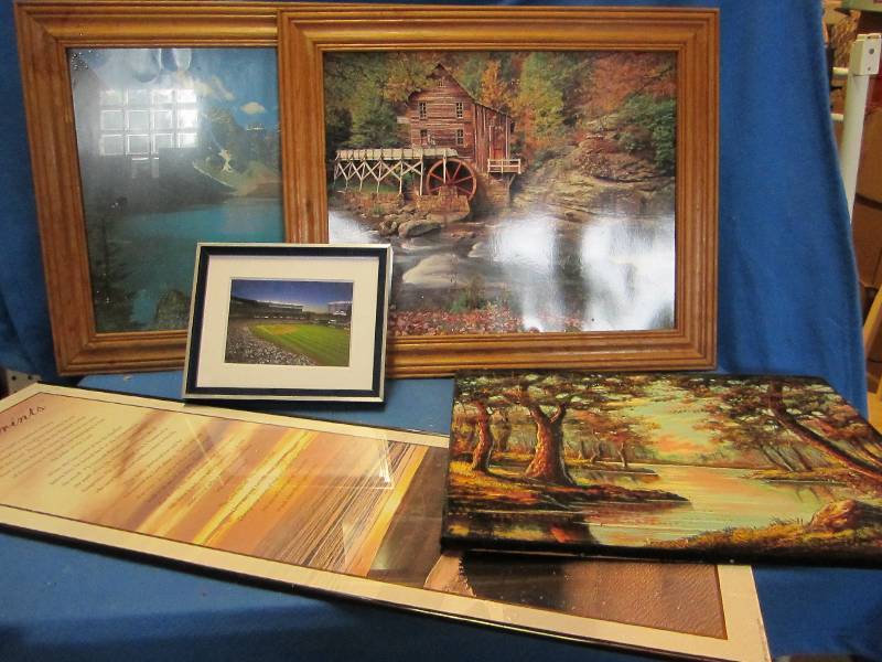 Framed pictures and wall hanging d