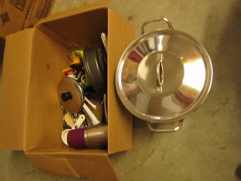 Large lot of new dishes, cooking po...