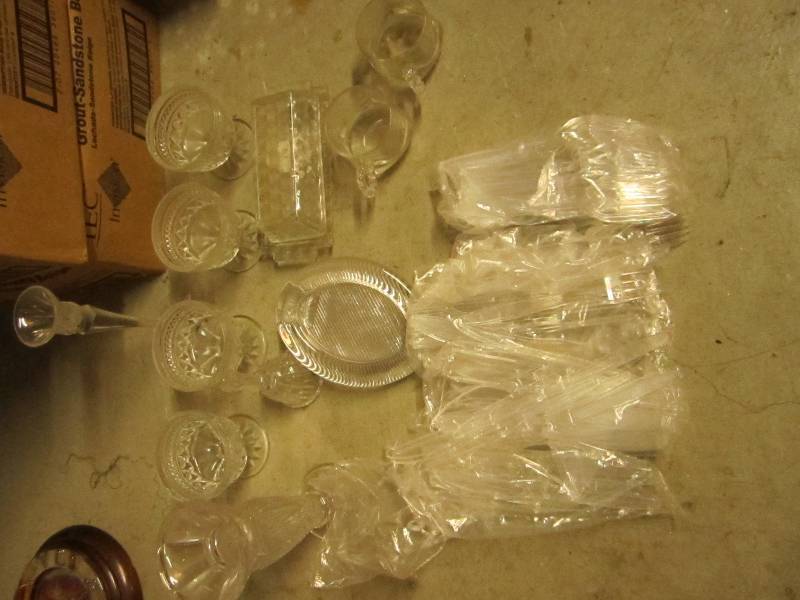 Lot of crystal dishes ...