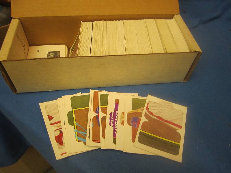 small box of puzzle sport cards all...