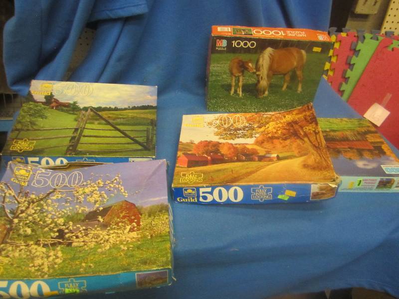 box of puzzles...