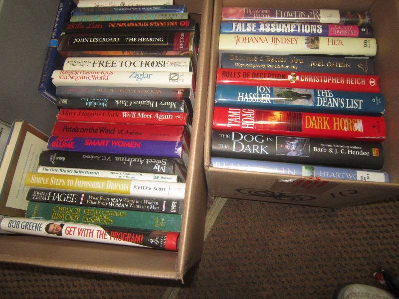 BOX LOT- 2 BOXES OF BOOKS