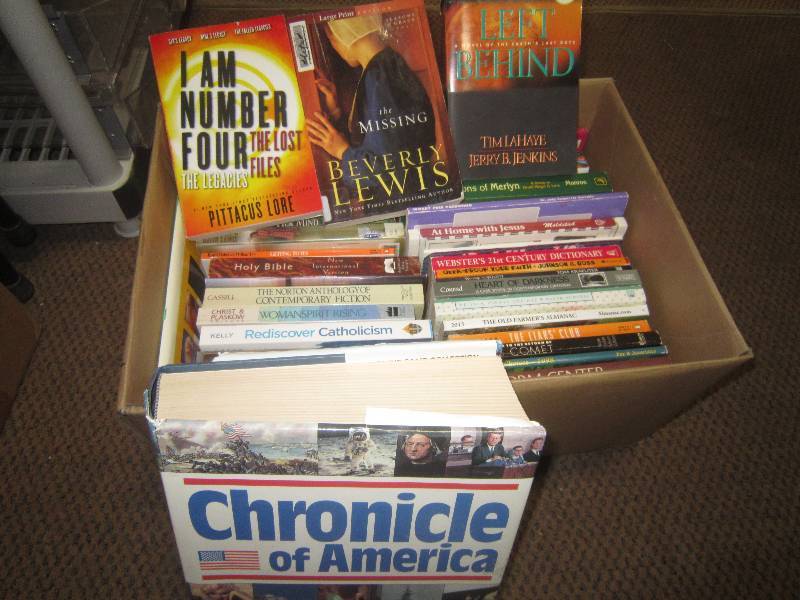 BOX LOT- 1 LARGE BOX OF BOOKS