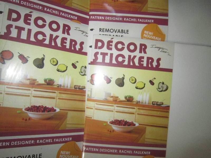 NEW- 4 PACKS OF WALL DECOR STICKERS