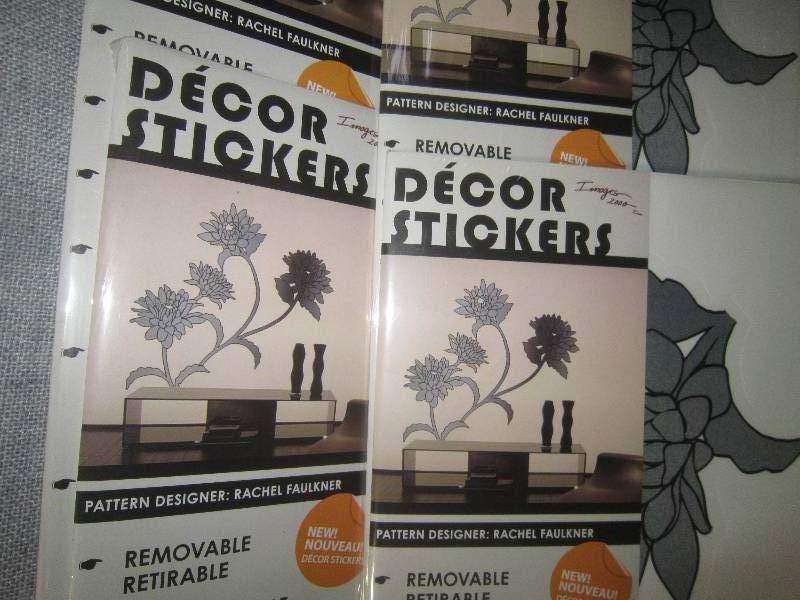 NEW- 4 PACKS OF WALL DECOR STICKERS