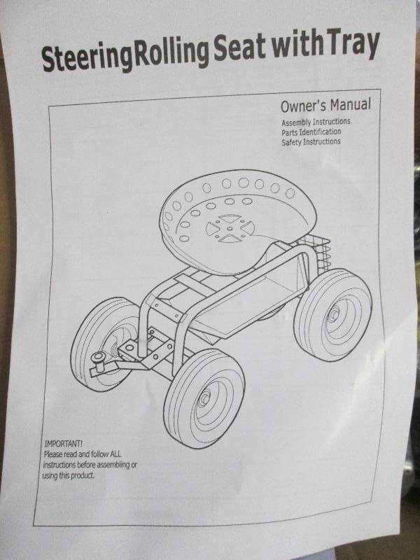 lot 4 image: Steering Rolling Seat With Tray New...