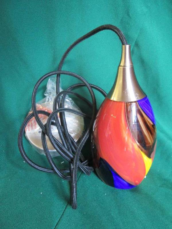 lot 49 image: Beautiful Multi-Color Glass Ceiling...