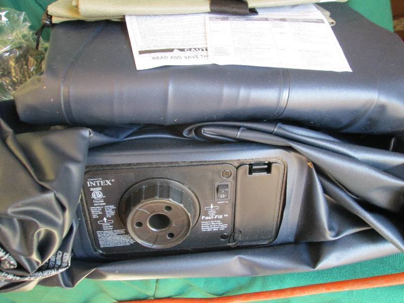 lot 53 image: Intex Queen Air Mattress with built...