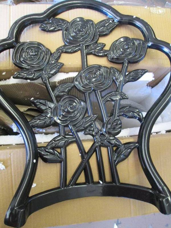 lot 55 image: Victorian Chair Black Metal Assembl...