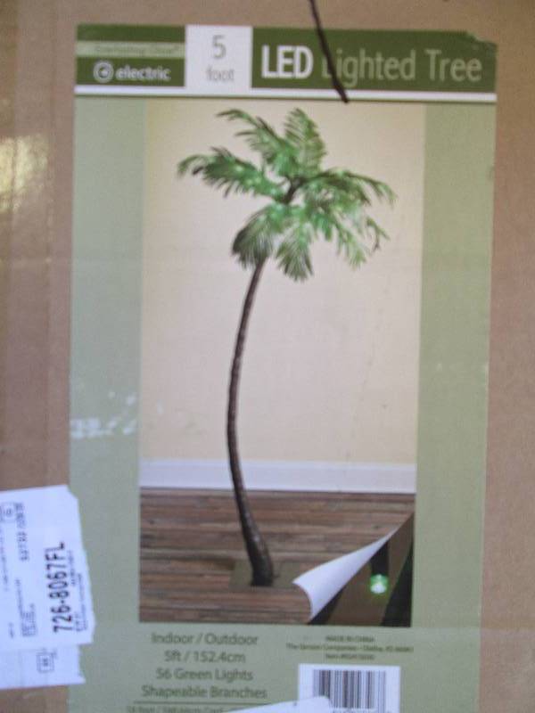 lot 57 image: 5  High Green Palm Tree LED...