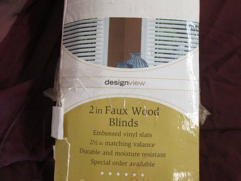 lot 112 image: Design Blinds, 2 in Faux Wood Blind...