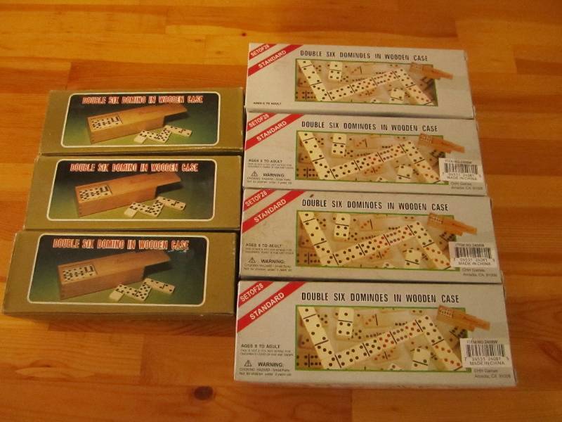 Lot of unused vintage dominoes game...