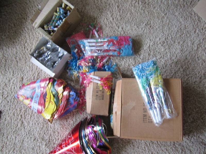 Lot of party decorations...