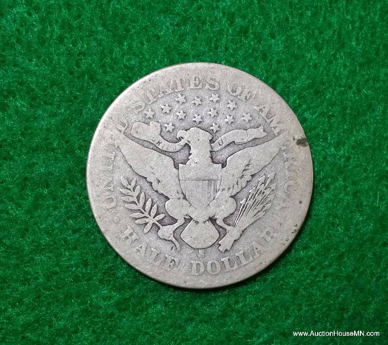 1902 S Barber Silver Half Dollar