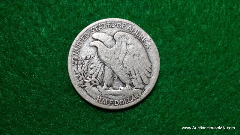 1918 S Walking Liberty Silver Half Dollar