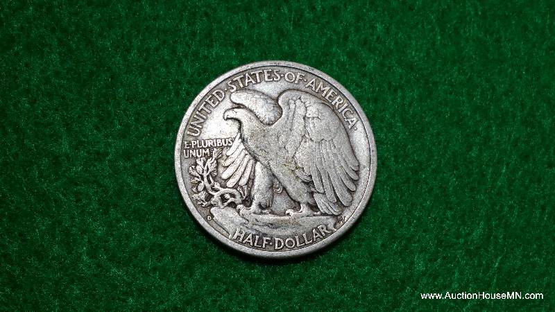 1942 D Walking Liberty Silver Half Dollar