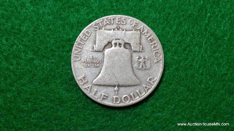 1950 D Franklin Silver Half Dollar
