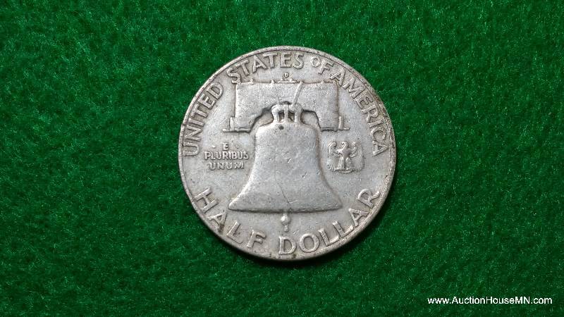 1952 D Franklin Silver Half Dollar