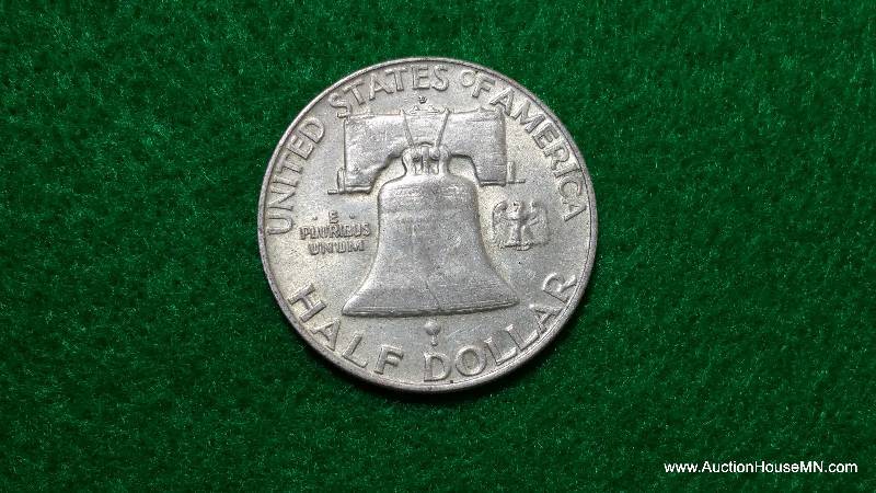 1958 D Franklin Silver Half Dollar