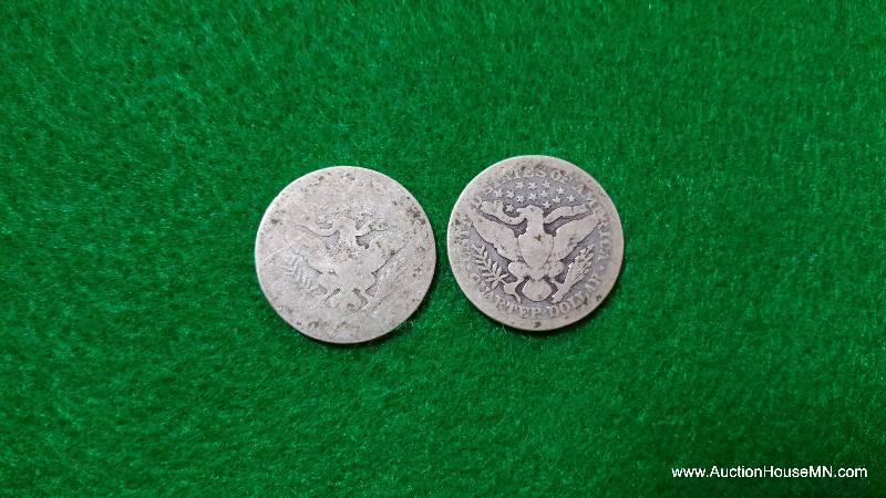 1900 () and 1901 Barber Silver Quarter Dollars