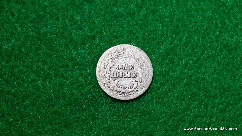 1912 D Barber Silver Dime
