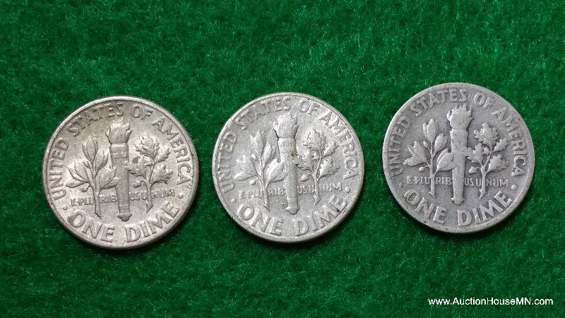 (3) Roosevelt Silver Dimes