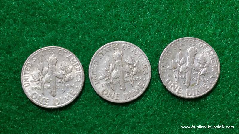 (3) Roosevelt Silver Dimes
